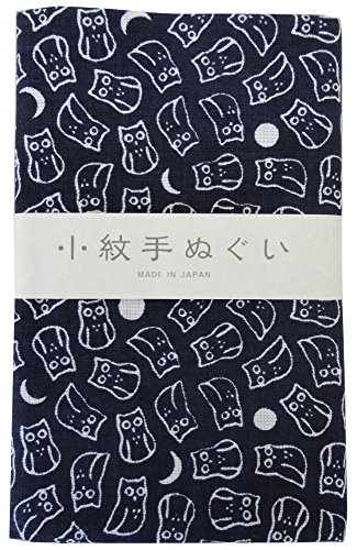 【柏倉庫:1059】宮本 小紋手ぬぐい ふくろう 33×90cm 33236