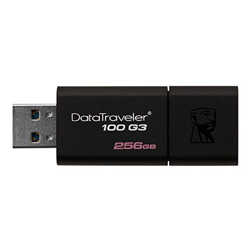 【有明倉庫:1123】キングストン USBメモリ 256GB USB 3.1 & USB 3.0 スライド式 ストラップホール付き DT100G3/256GB