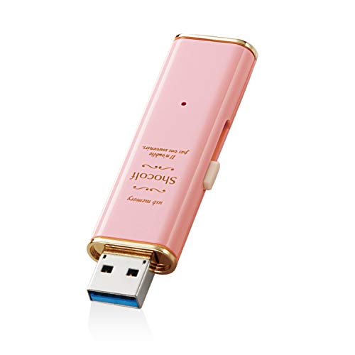 【柏倉庫:1137】エレコム USBメモリ 64GB USB3.0対応 Windows/Mac対応 スライド式 ピンク MF-XWU364GPNL