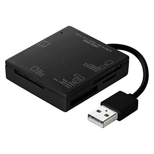 【城北SC:1169】サンワサプライ USB2.0 カードリーダー SD/micro SD/MS/xD/CF対応 ブラック ADR-ML15BK