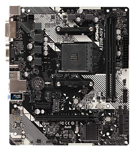 【柏倉庫:1377】ASRock AMD Ryzen AM4 対応 A320 チップ搭載 MicroATX マザーボード A320M-HDV R4.0