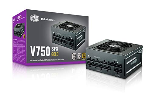 【有明倉庫:1393】Cooler Master フルモジュラー式 750W SFX PC電源ユニット V750 SFX GOLD 日本製コンデンサ100％使用 10年保証 MPY-7501-SFHAGV-