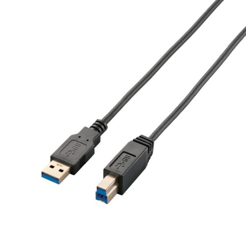 【城北SC:1823】エレコム USBケーブル  USB3.0 (USB A オス to USB B オス) スリム 1m ブラック USB3-ABX10BK