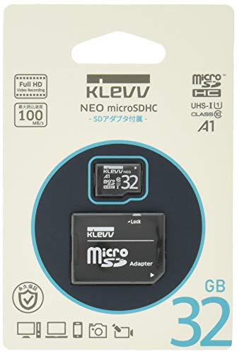 【城北SC:1925】エッセンコアクレブ KLEVV microSDHC 32GB UHS-I U1 Class10 V10 A1 最大読込:100MB/s 最大書込:26MB/s 永久保証 K032GUSD3U1-NJ