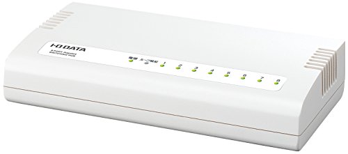 【柏倉庫:2211】I-O DATA スイッチングハブ 8ポート ホワイト マグネット付|1000BASE-T(GigabitEthernet)対応|省電力機能付|ETG-ESH08WCM