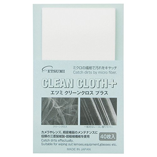 【柏倉庫:3903】ETSUMI レンズクリーナー 超極細繊維 クリーンクロスプラス 8×150mm 40枚入り E-5259